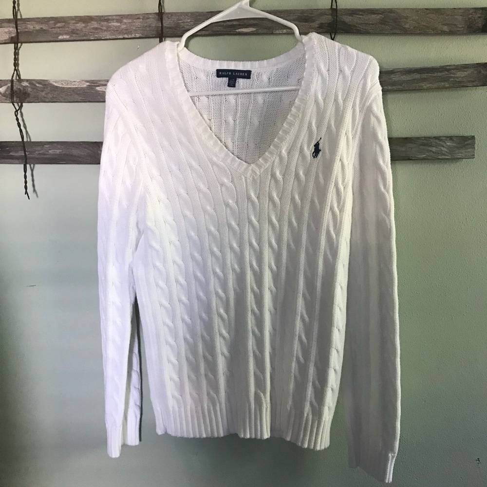 Ralph Lauren Cable Knit V-neck